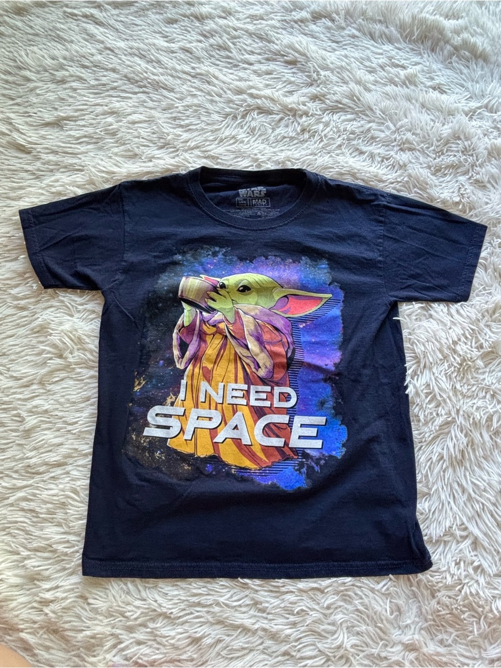 MAD Engine Black 'I Need Space' Baby Yoda Graphic Tee